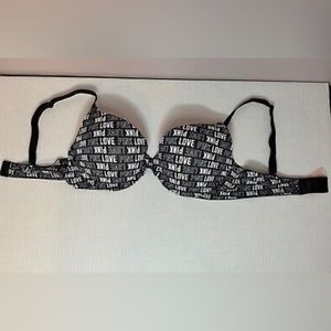 Victoria Secret PINK Black and White Wear Everywhere Push-Up Bra 34D